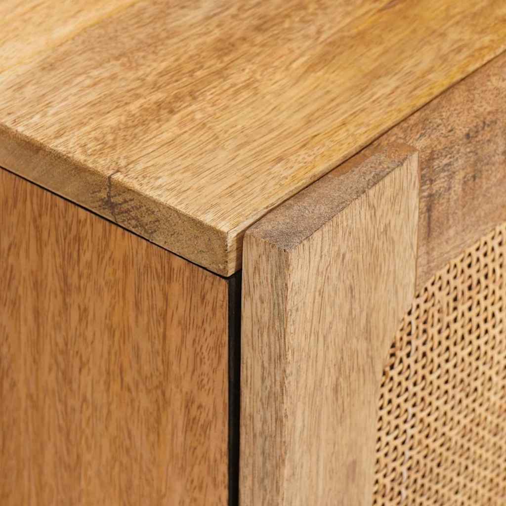 vidaXL Πλαϊνό γραφείο με πόρτα Καφέ 60 x 33 x 75 cm Στερεό ξύλο μάνγκο