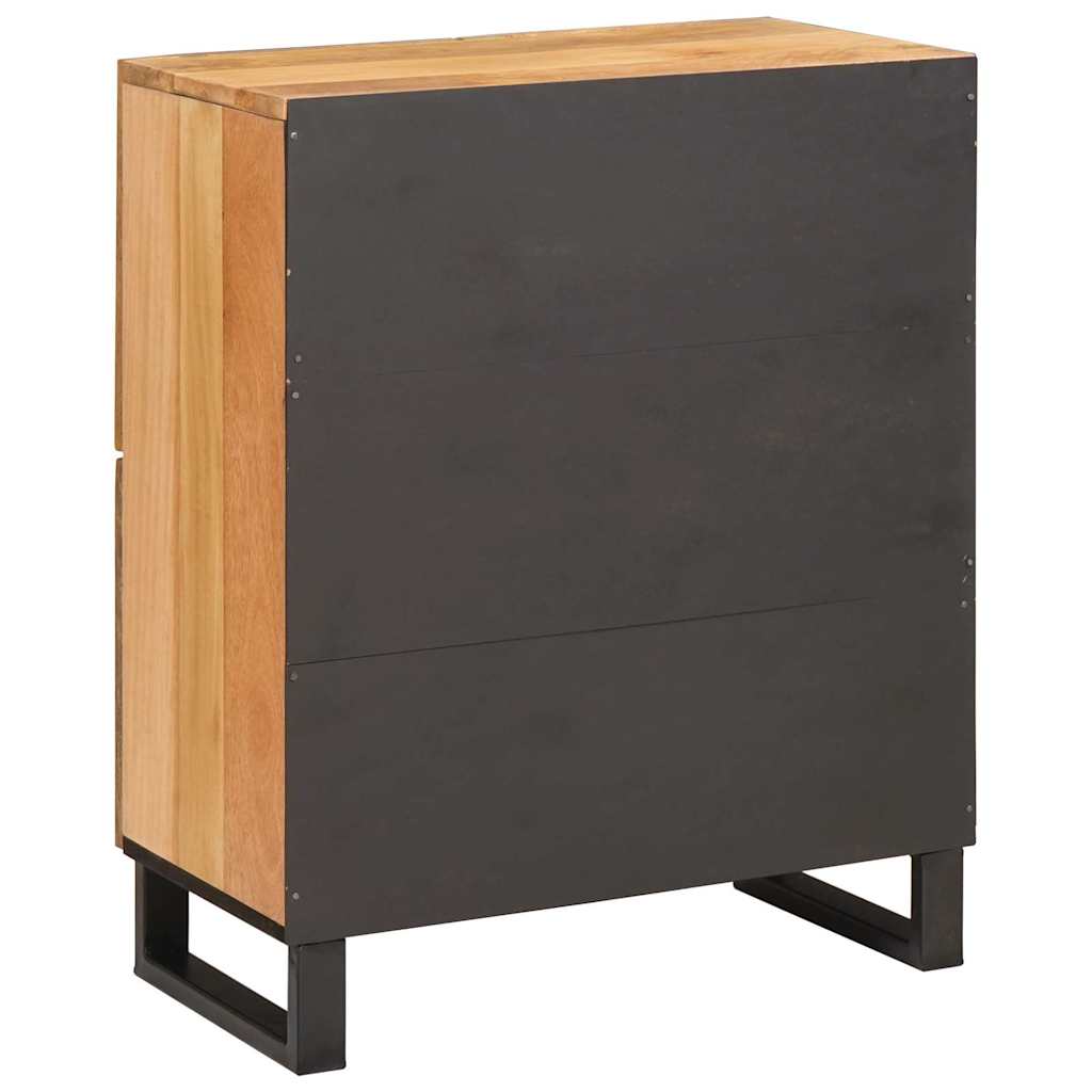 vidaXL Πλαϊνό γραφείο με πόρτα Καφέ 60 x 33 x 75 cm Στερεό ξύλο μάνγκο