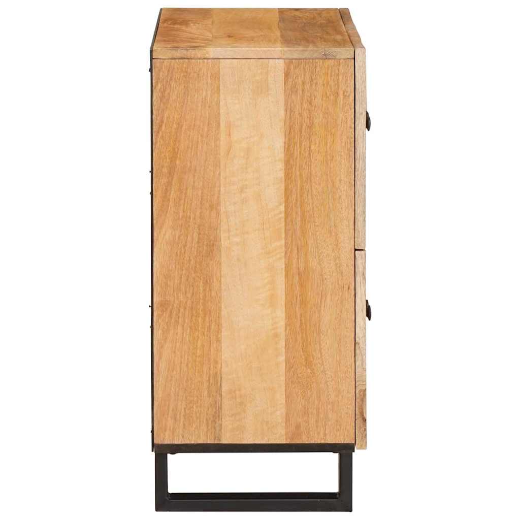 vidaXL Πλαϊνό γραφείο με πόρτα Καφέ 60 x 33 x 75 cm Στερεό ξύλο μάνγκο