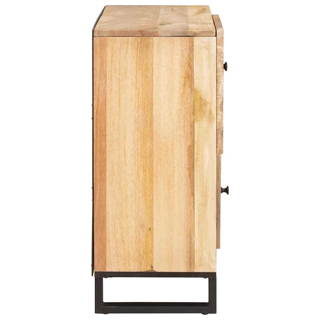 vidaXL Πλαϊνό γραφείο με πόρτα Καφέ 80 x 33 x 75 εκ Στερεό ξύλο μάνγκο