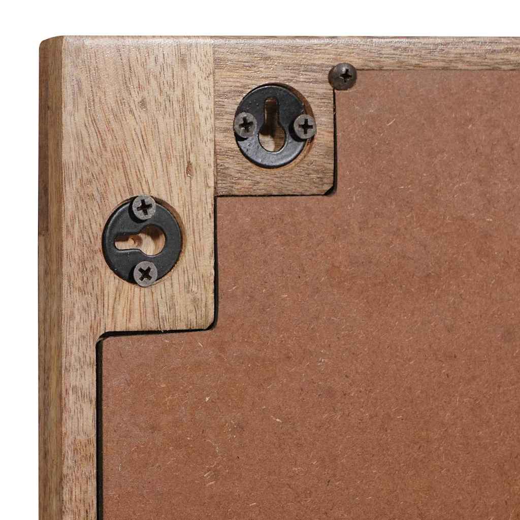 vidaXL Καθρέφτης Μπάνιου Καφέ 50 x 70 x 3 εκ. Στερεό ξύλο μάνγκο