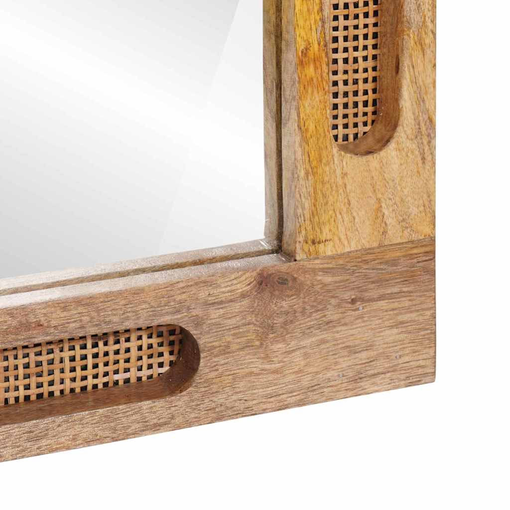 vidaXL Καθρέφτης Μπάνιου Καφέ 50 x 70 x 3 εκ. Στερεό ξύλο μάνγκο