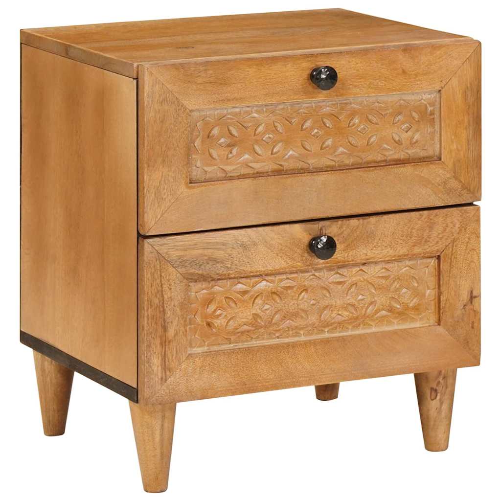 vidaXL Κομοδίνο 2 τμχ. Ανοιχτό καφέ 40 x 33 x 46 εκ.