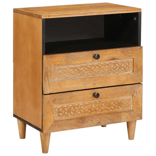 vidaXL Κομοδίνο Ανοιχτό καφέ 50 x 33 x 62 εκ. Μασίφ ξύλο ακακίας