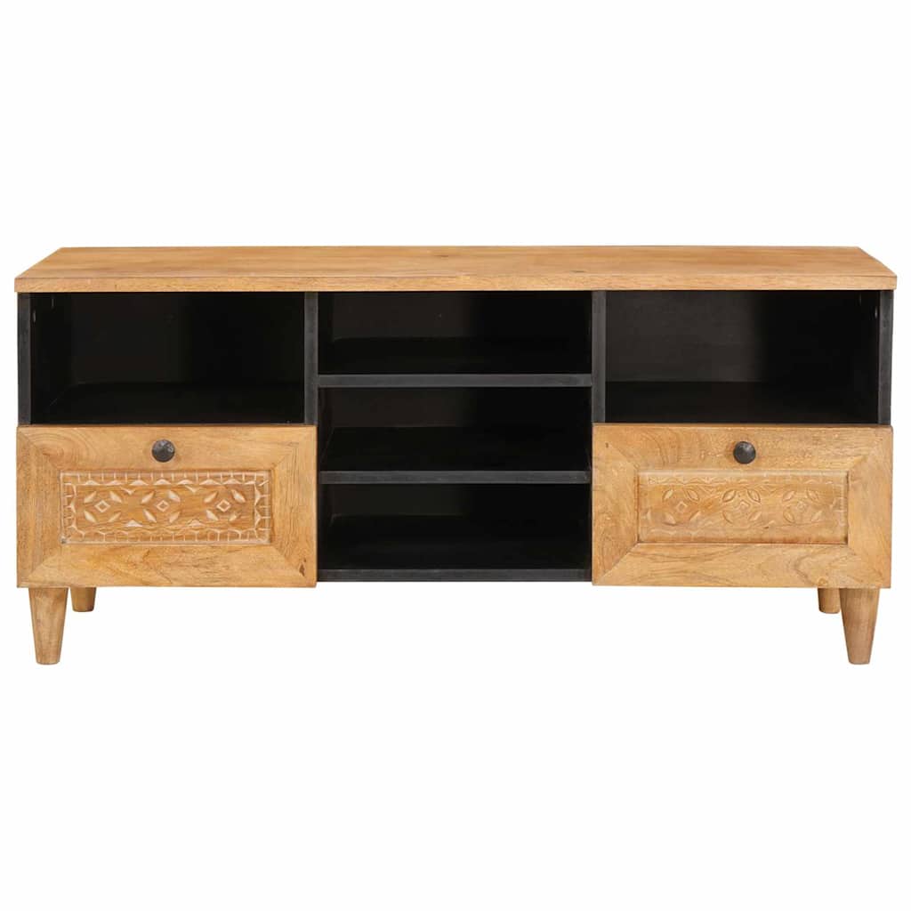 vidaXL Ντουλάπι TV με συρτάρι 100 x 33 x 46 εκ Στερεό ξύλο μάνγκο
