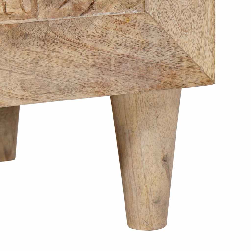 vidaXL Κομοδίνο Λευκό 80 x 50 x 40 cm Επεξεργασμένο Ξύλο
