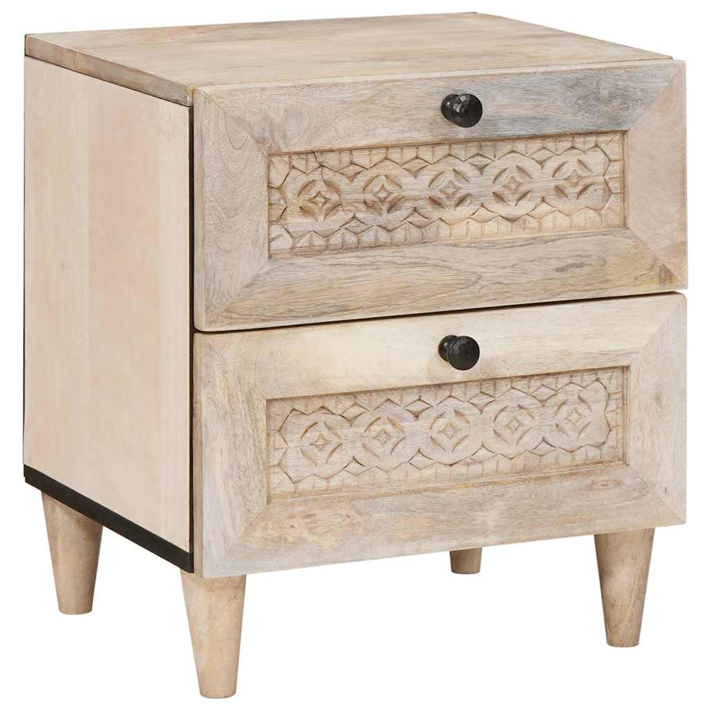 vidaXL Κομοδίνο Λευκό 40 x 33 x 46 εκ. Επεξεργασμένο Ξύλο