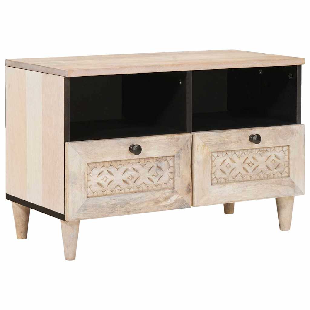vidaXL Μονάδες TV με συρτάρι Λευκό 70 x 33 x 46 εκ Επεξεργασμένο ξύλο
