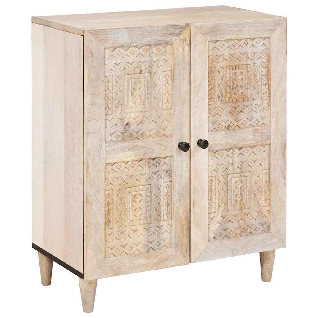 vidaXL Πλαϊνό γραφείο Λευκό 60 x 33 x 75 cm Μασίφ ξύλο μάνγκο