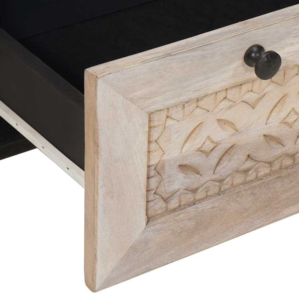 vidaXL Κομοδίνο Λευκό 50 x 33 x 62 εκ. Επεξεργασμένο Ξύλο