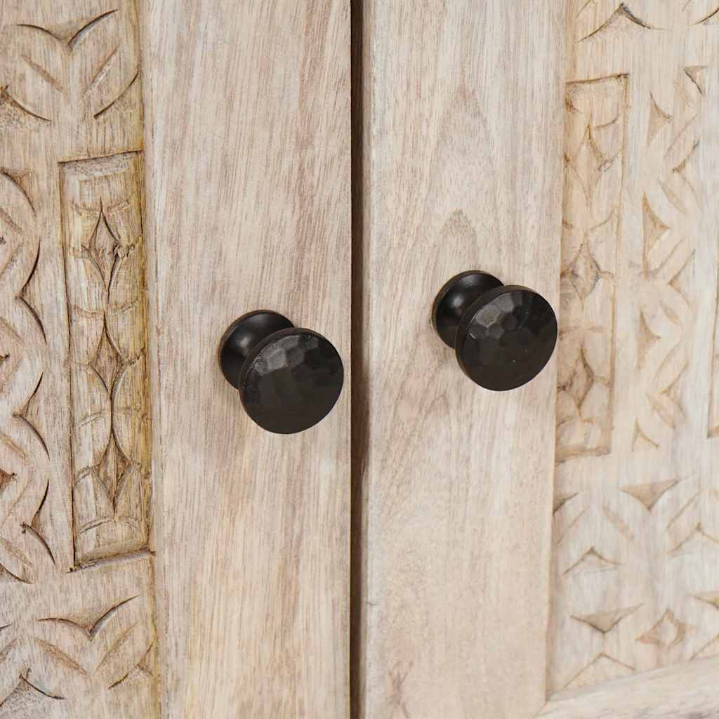 vidaXL Κομοδίνο με συρτάρι Μπεζ 50 x 33 x 60 εκ Μασίφ ξύλο ακακίας