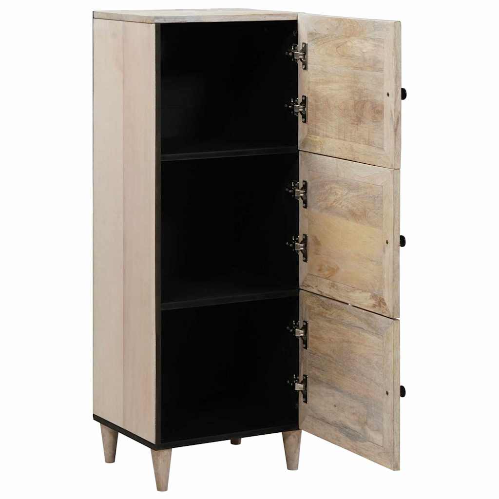 vidaXL Highboard Λευκό 40 x 33 x 110 εκ Μασίφ ξύλο μάνγκο
