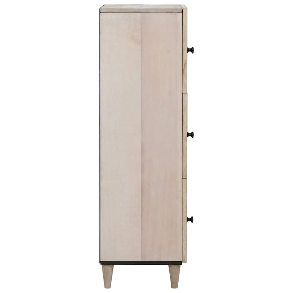 vidaXL Highboard Λευκό 40 x 33 x 110 εκ Μασίφ ξύλο μάνγκο