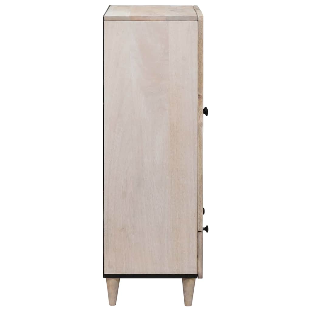 vidaXL Highboard Λευκό 60 x 33 x 100 εκ. Μασίφ ξύλο μάνγκο