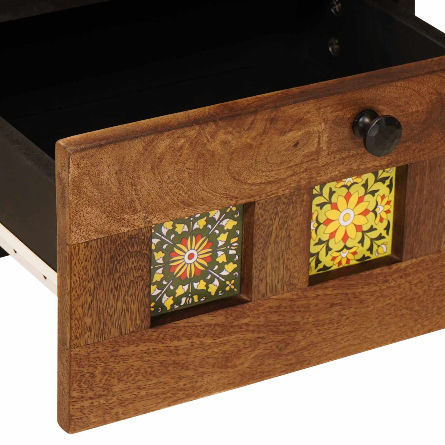 vidaXL Κομοδίνο 2 pcs Καφέ 40 x 33 x 46 εκ. Στερεό ξύλο μάνγκο