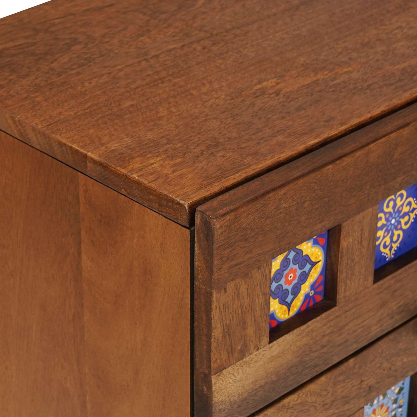 vidaXL Κομοδίνο με συρτάρι Καφέ 50 x 33 x 60 εκ Στερεό ξύλο μάνγκο