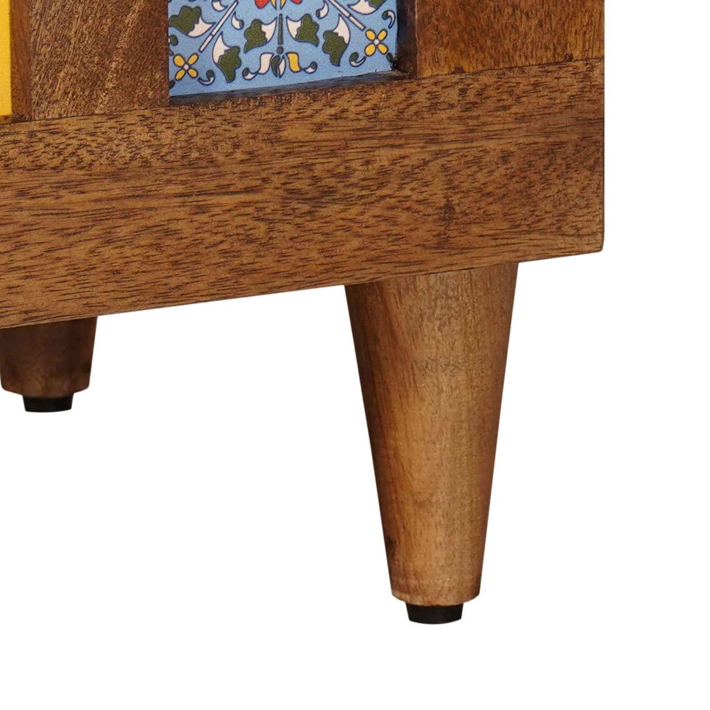 vidaXL Κομοδίνο με συρτάρι Καφέ 50 x 33 x 60 εκ Στερεό ξύλο μάνγκο