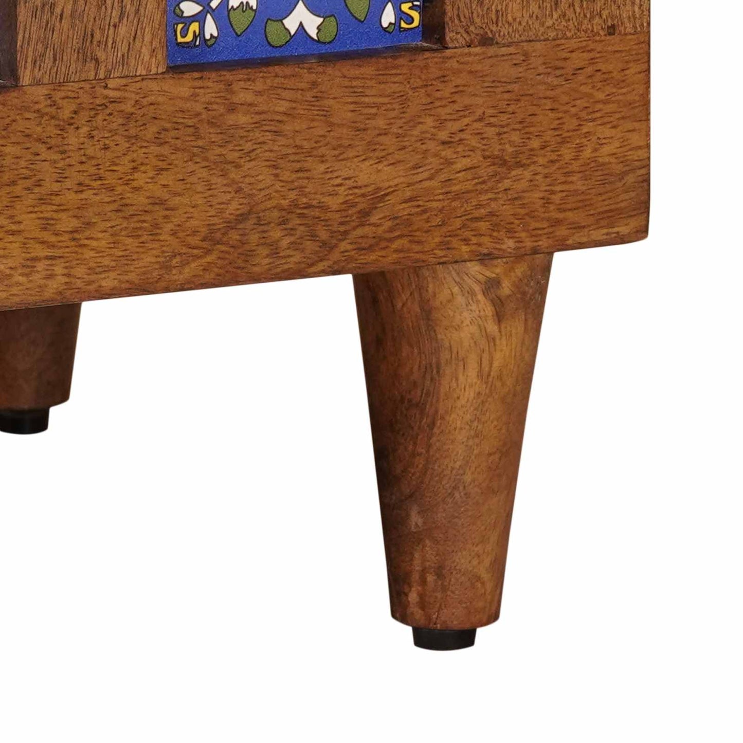 vidaXL Κομοδίνο με συρτάρι Καφέ 50 x 33 x 60 εκ Στερεό ξύλο μάνγκο