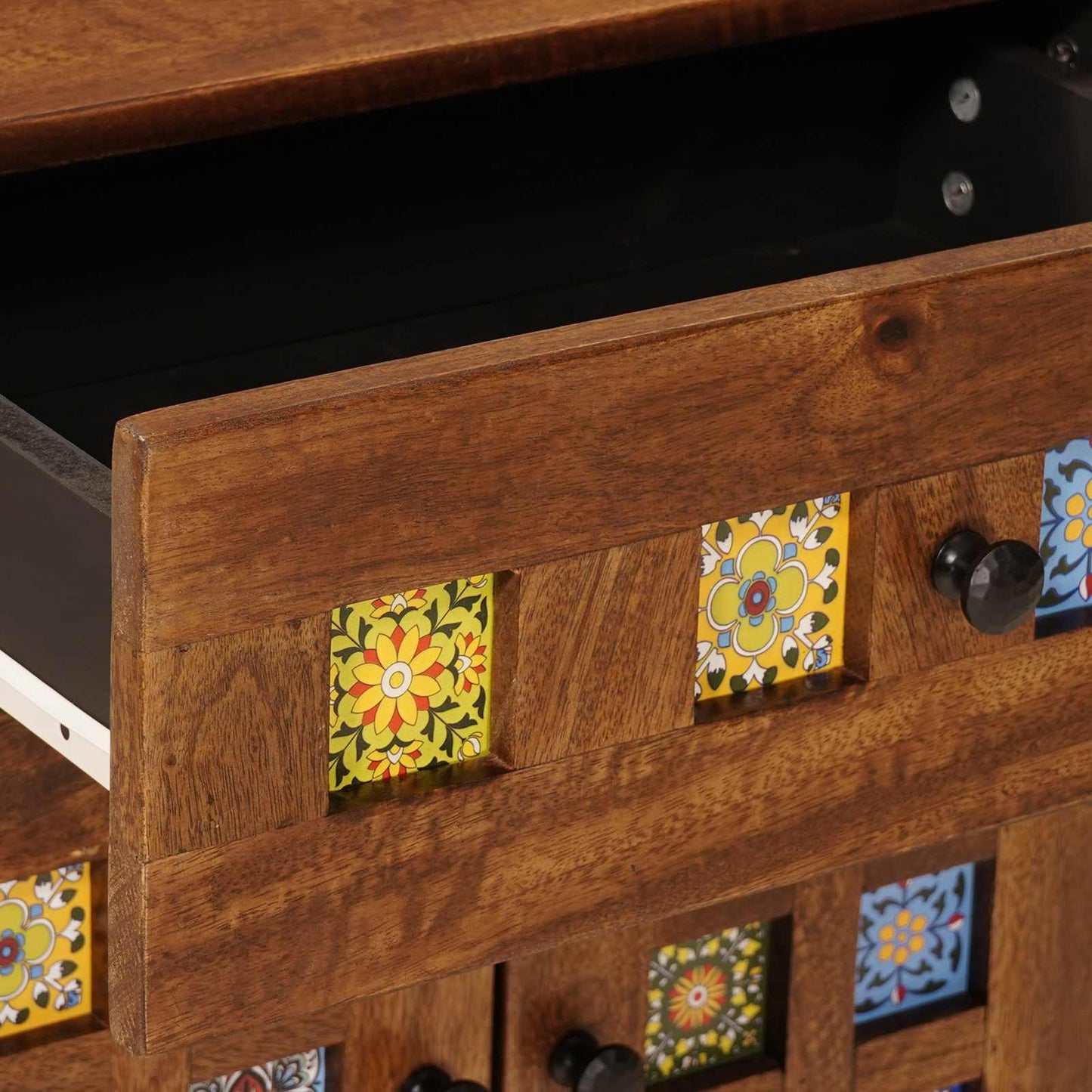 vidaXL Κομοδίνο με συρτάρι Καφέ 50 x 33 x 60 εκ Στερεό ξύλο μάνγκο