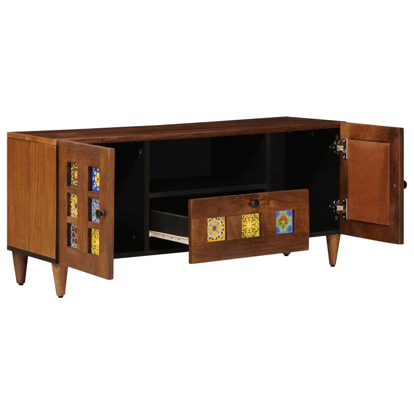 vidaXL Ντουλάπι TV Καρυδιά 105 x 33 x 46 εκ. Στερεό ξύλο μάνγκο