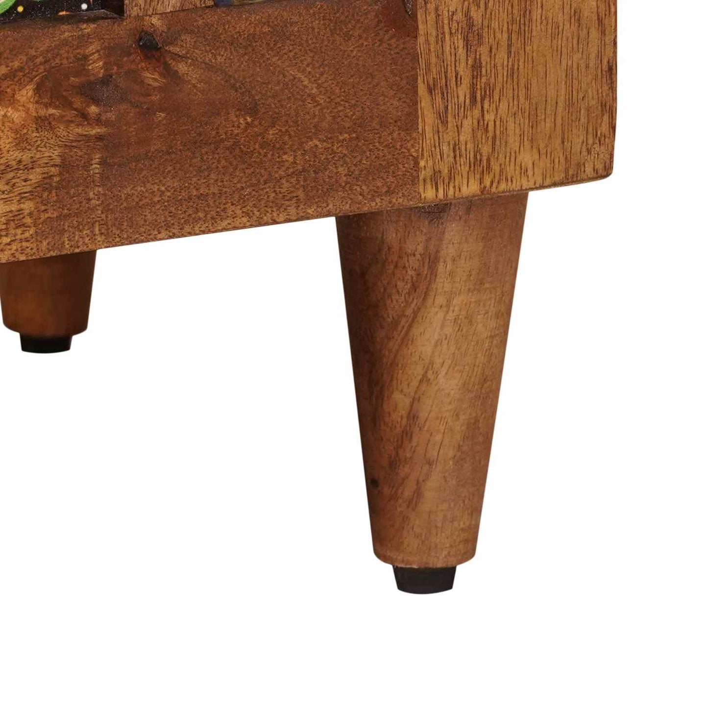 vidaXL Highboard με πόρτα Καρυδιά 40 x 33 x 110 εκ Στερεό ξύλο μάνγκο