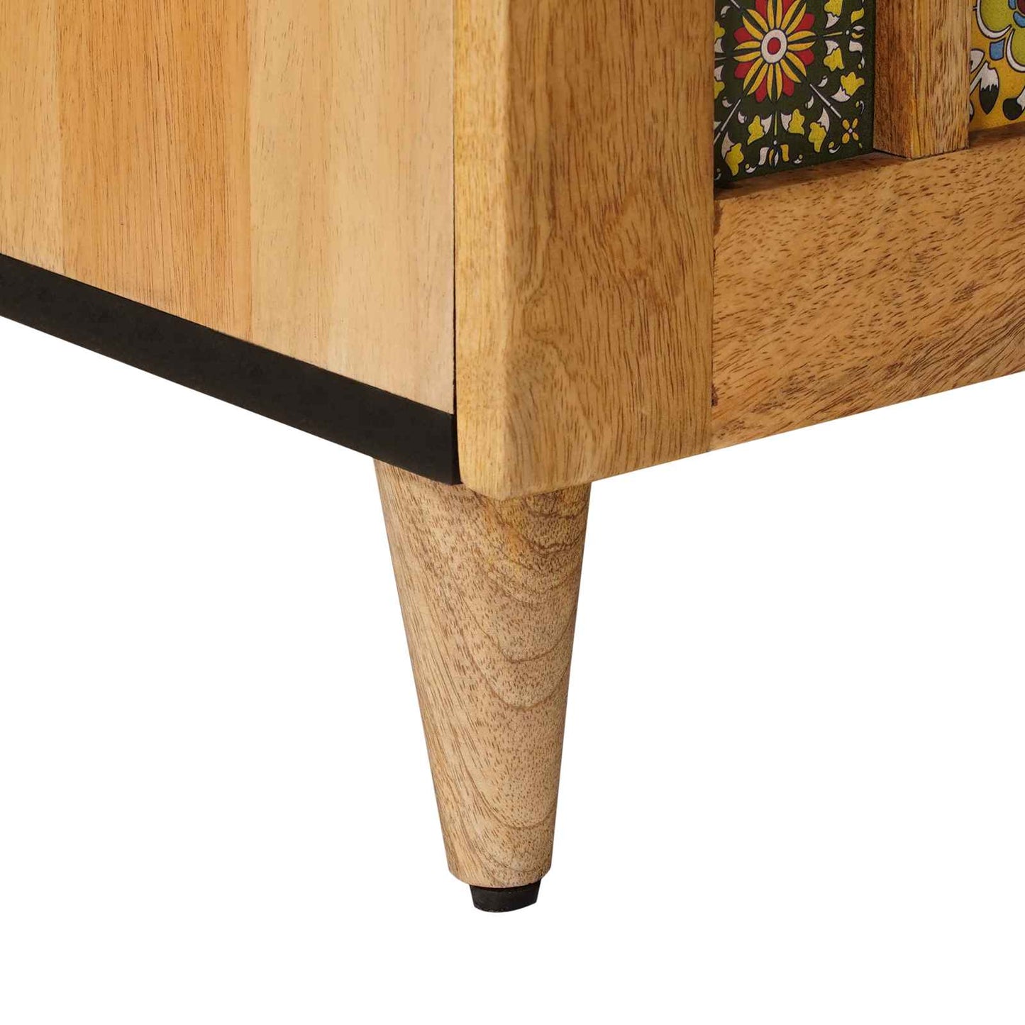 vidaXL Ντουλάπι TV με ράφι Φυσικό 105 x 33 x 46 εκ. Στερεό ξύλο μάνγκο