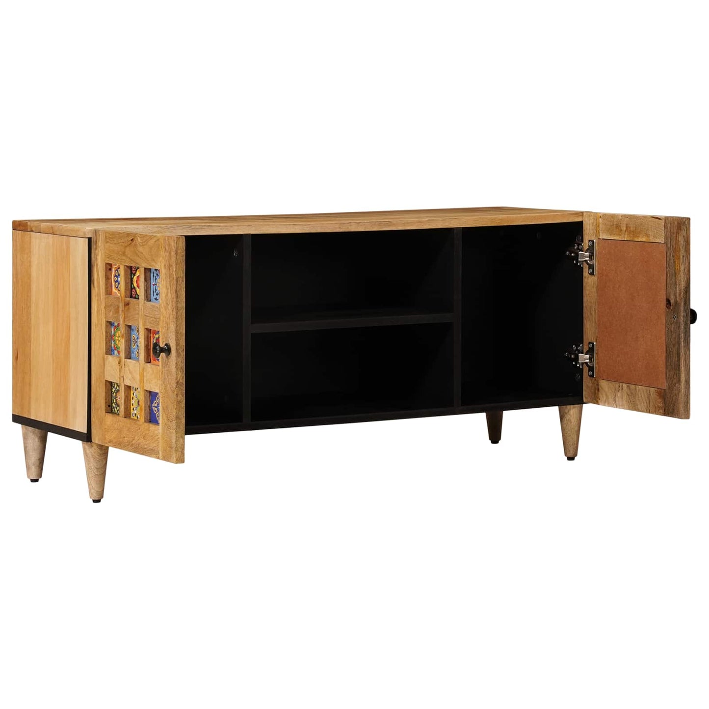 vidaXL Ντουλάπι TV με ράφι Φυσικό 105 x 33 x 46 εκ. Στερεό ξύλο μάνγκο