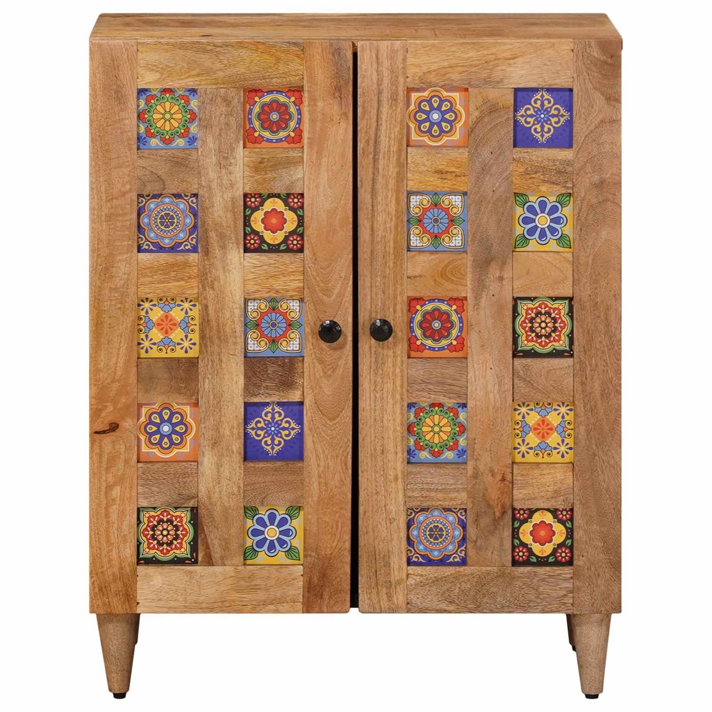 vidaXL Πλαϊνό γραφείο Φυσικό 60 x 33 x 75 cm Στερεό ξύλο μάνγκο