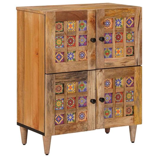 vidaXL Πλαϊνό γραφείο Φυσικό 60 x 33 x 75 cm Στερεό ξύλο μάνγκο