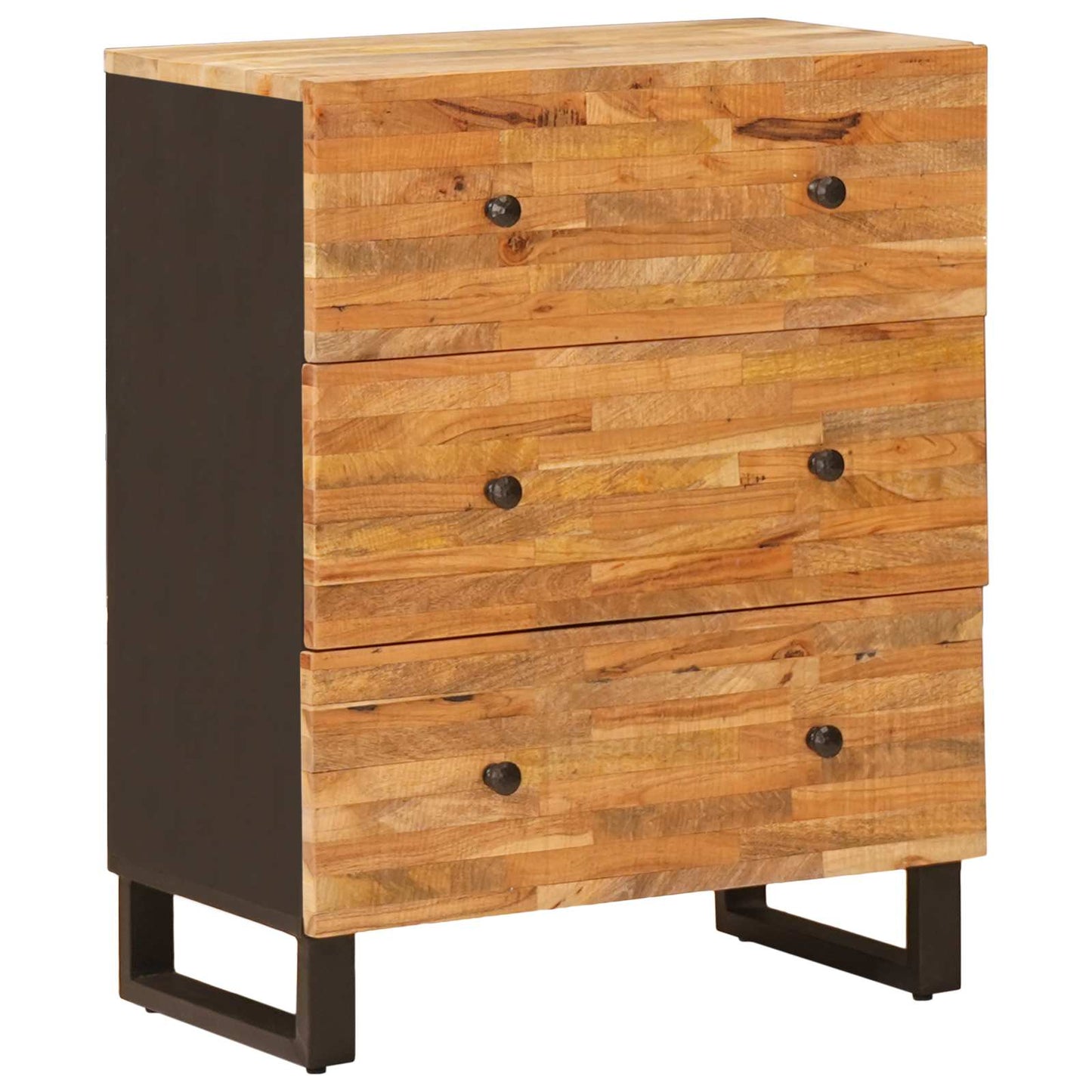 vidaXL Μπουφές Αποθήκευσης Καφέ 60 x 33 x 75 cm Στερεό ξύλο μάνγκο