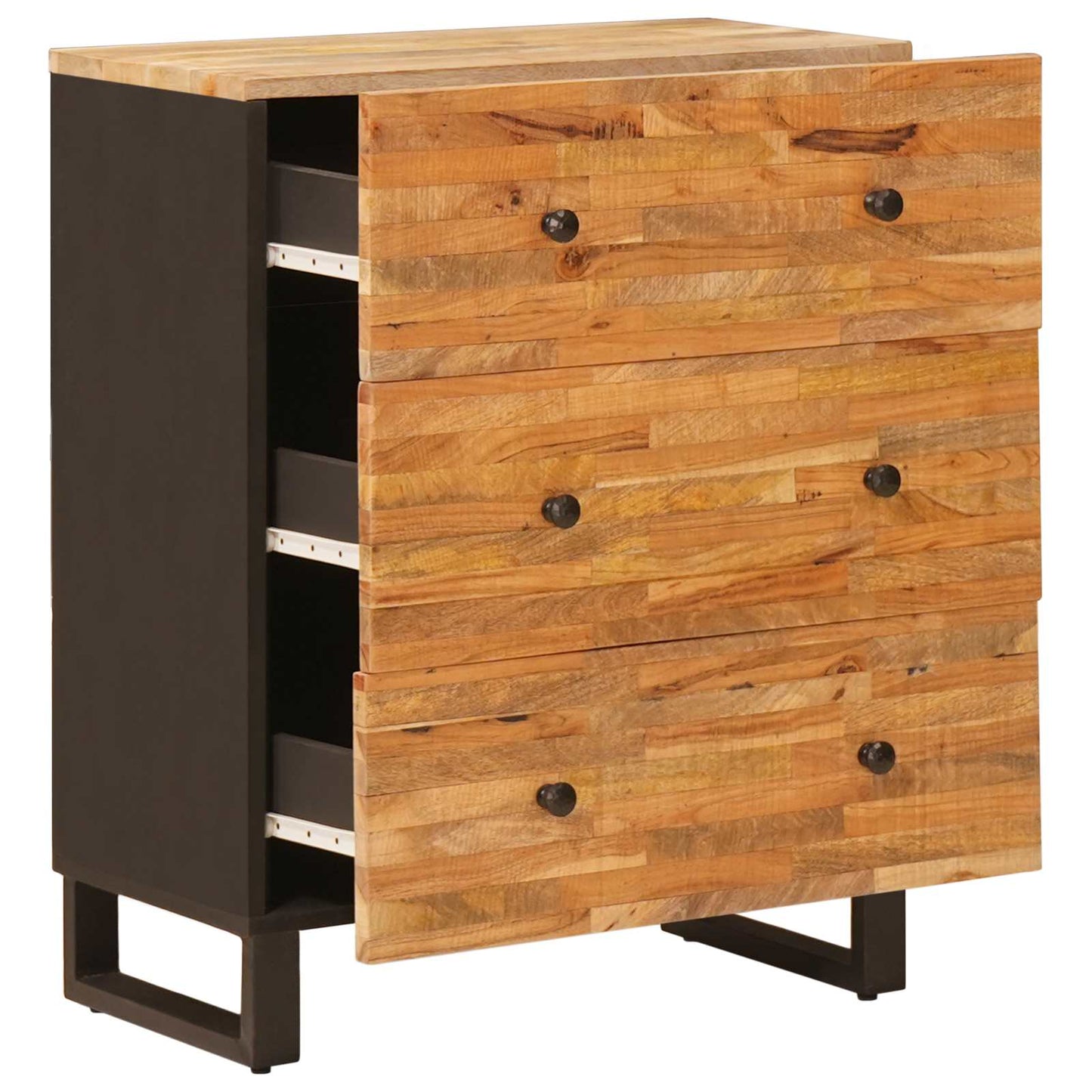 vidaXL Μπουφές Αποθήκευσης Καφέ 60 x 33 x 75 cm Στερεό ξύλο μάνγκο