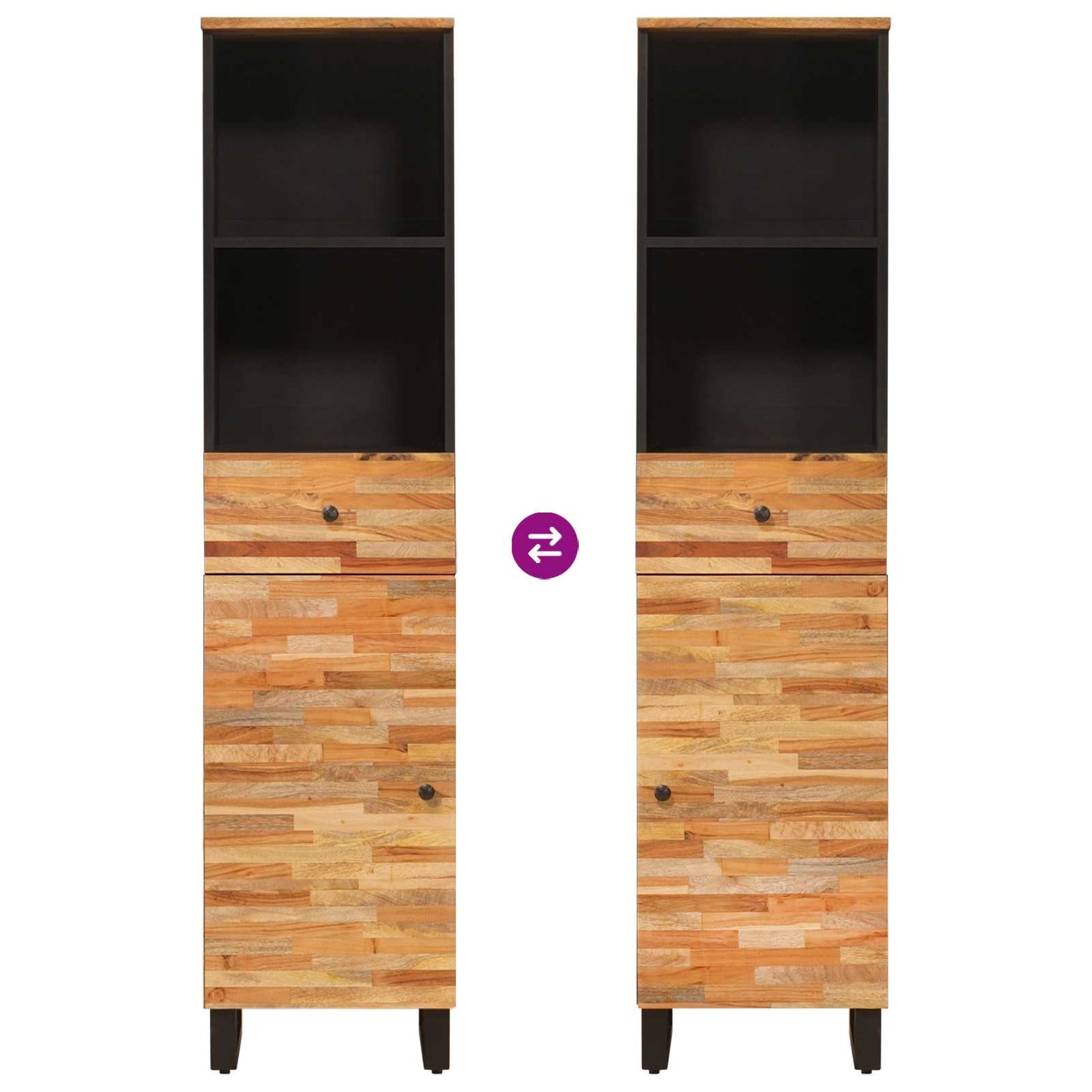 vidaXL Ντουλάπι Μπάνιου με συρτάρι Artisan Oak 38 x 33 x 160 εκ.