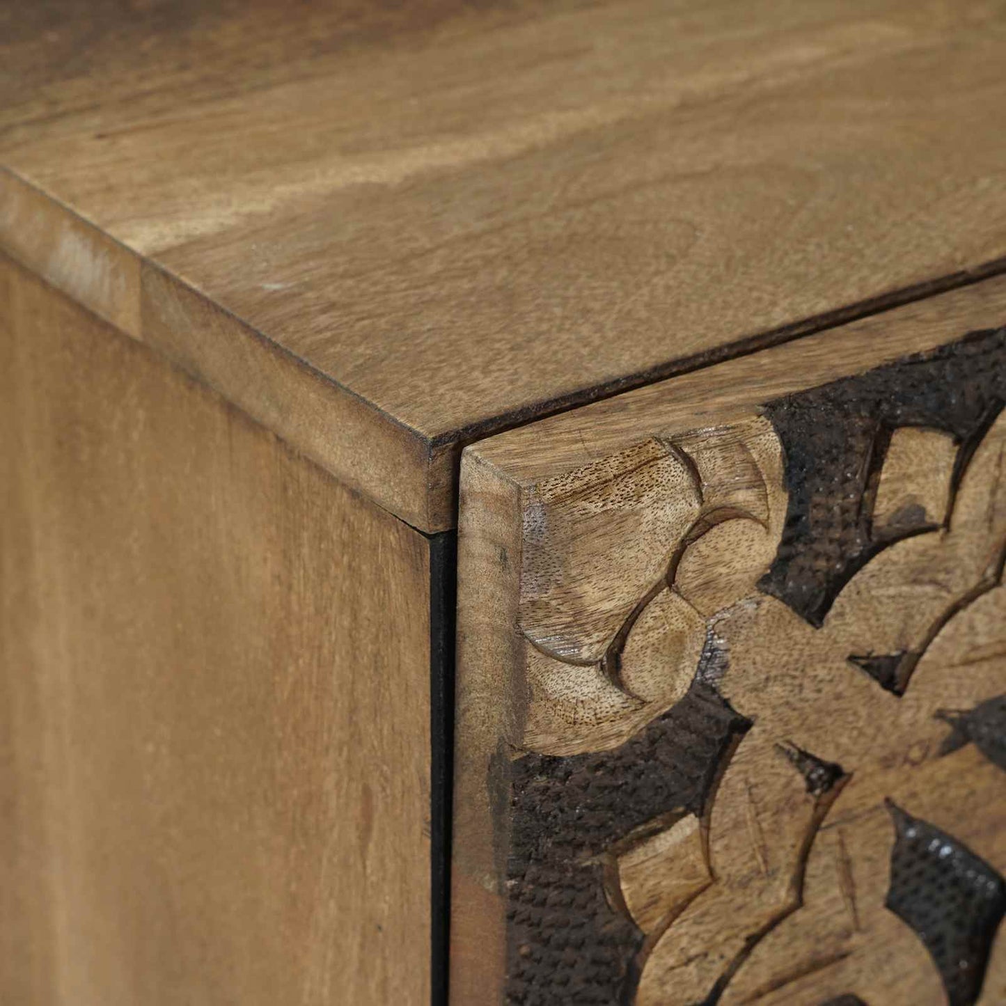 vidaXL Κομοδίνο Καφέ 40 x 33,5 x 46 εκ Στερεό ξύλο μάνγκο
