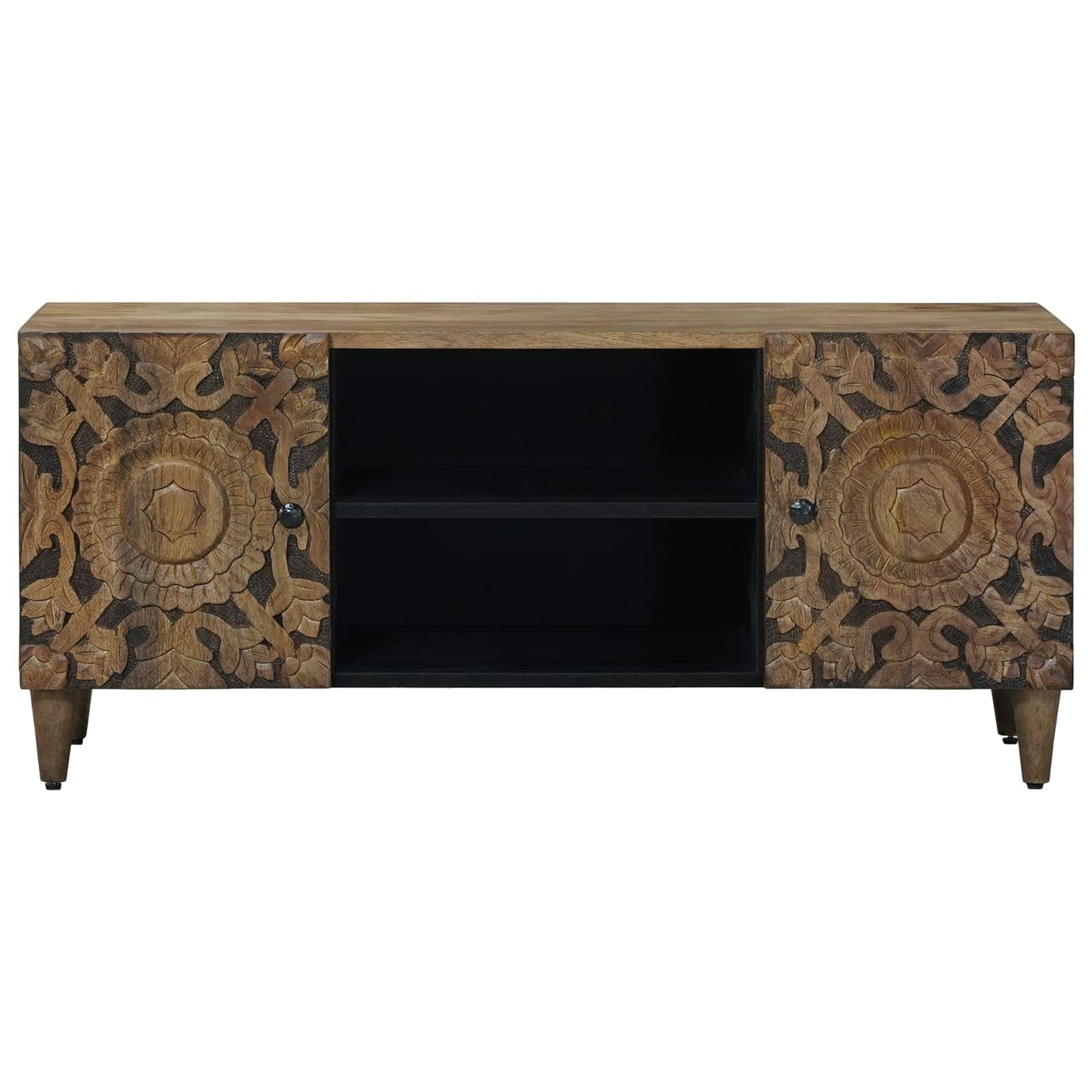 vidaXL Ντουλάπι TV Καφέ 105 x 33,5 x 46 εκ. Στερεό ξύλο μάνγκο
