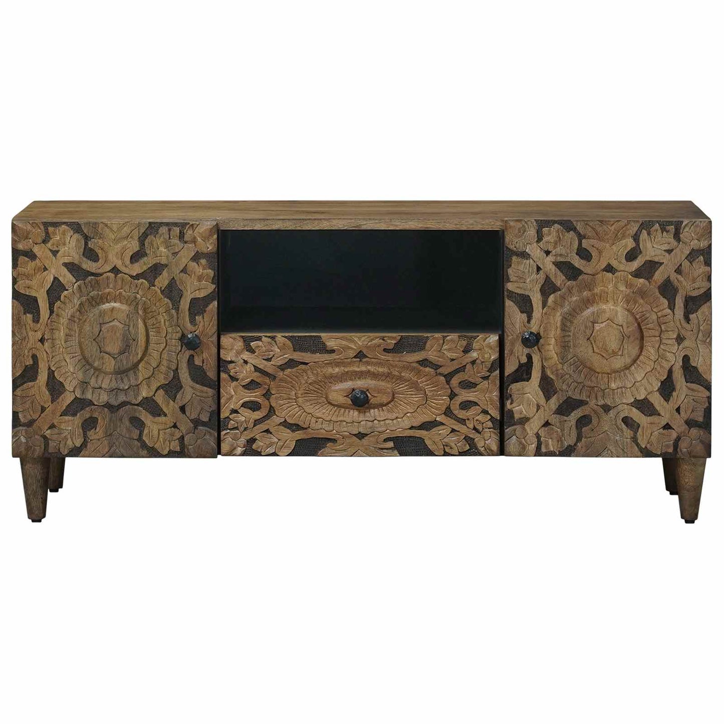 vidaXL Ντουλάπι TV Καφέ 105 x 33,5 x 46 εκ. Στερεό ξύλο μάνγκο