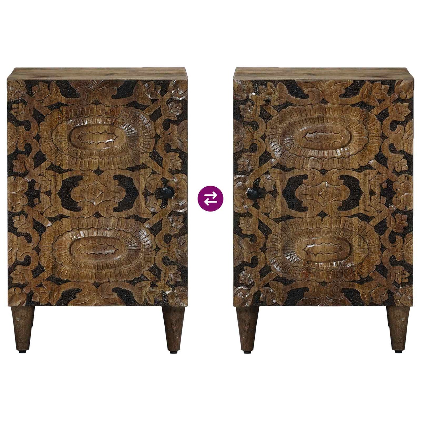 vidaXL Ντουλάπι Μπάνιου Καφέ 38 x 33,5 x 58 εκ. Στερεό ξύλο μάνγκο