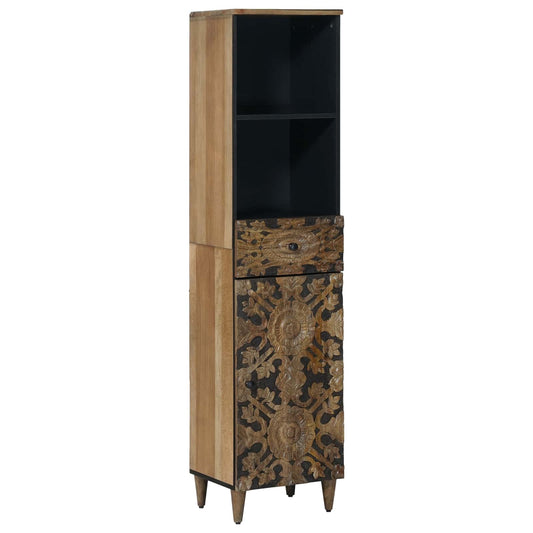 vidaXL Ντουλάπι Μπάνιου Καφέ 38 x 33,5 x 160 εκ Στερεό ξύλο μάνγκο