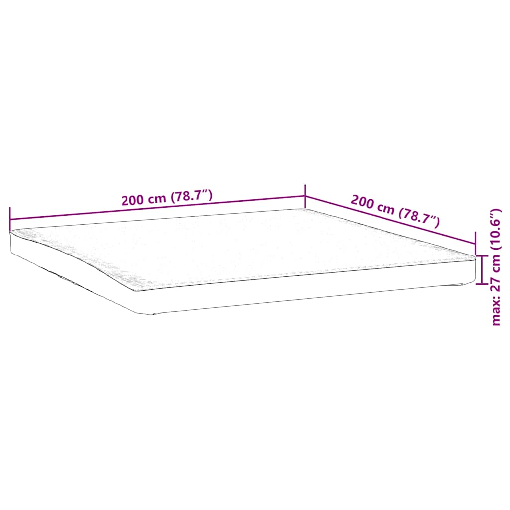 vidaXL Προστατευτικό στρώματος Λευκό 200x200 εκ. Αδιάβροχο