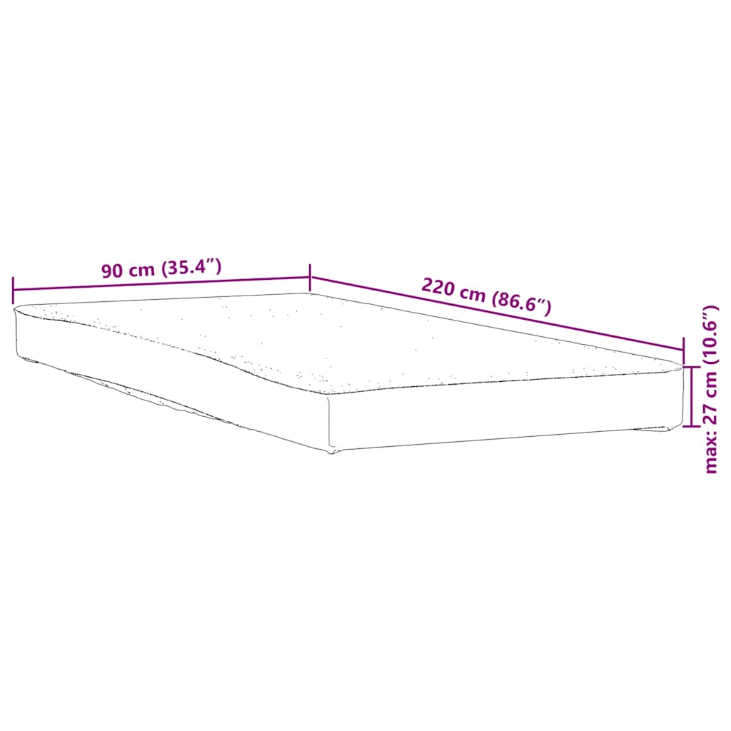 vidaXL Προστατευτικό στρώματος Λευκό 90x220 εκ. Αδιάβροχο