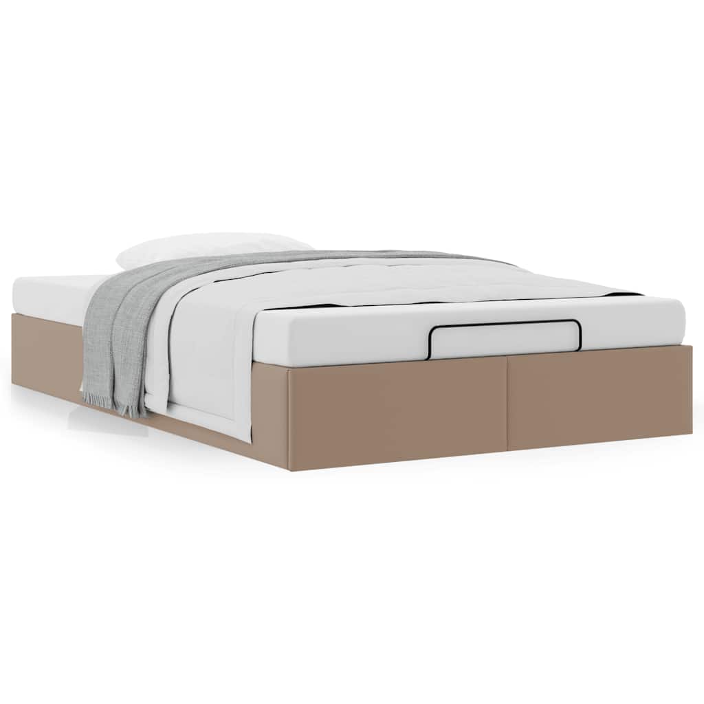 vidaXL Οθωμανικό κρεβάτι χωρίς στρώμα Cappucino120x190 cm Faux Leather