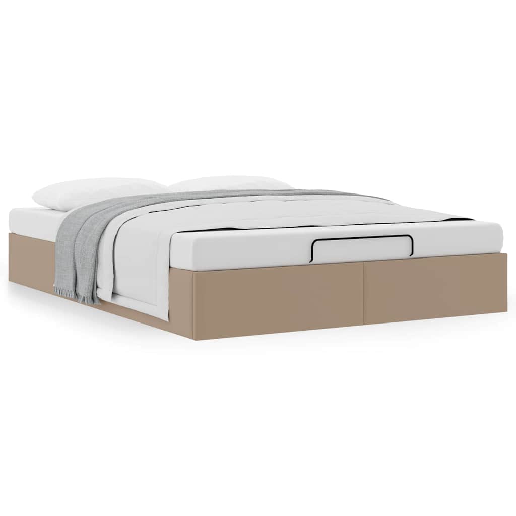 vidaXL Οθωμανικό κρεβάτι χωρίς στρώμα Cappucino 80x200 cm Faux Leather