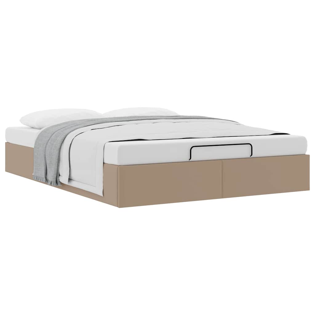 vidaXL Οθωμανικό κρεβάτι χωρίς στρώμα Cappucino 80x200 cm Faux Leather
