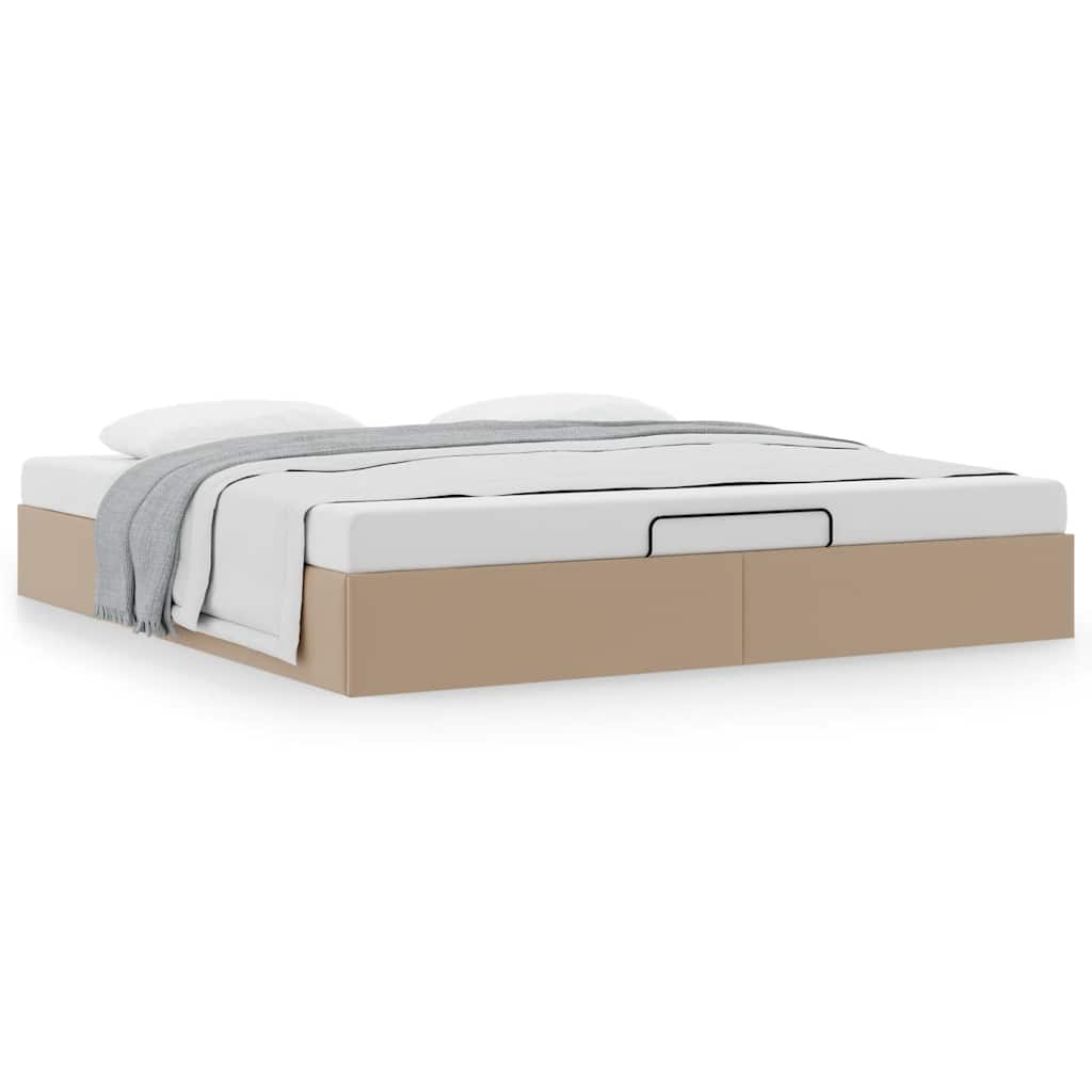 vidaXL Οθωμανικό κρεβάτι χωρίς στρώμα Cappucino 80x200 cm Faux Leather