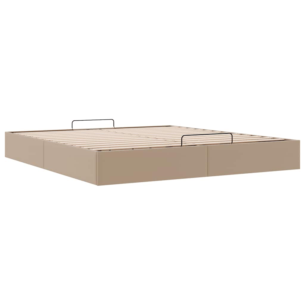 vidaXL Οθωμανικό κρεβάτι χωρίς στρώμα Cappucino 80x200 cm Faux Leather