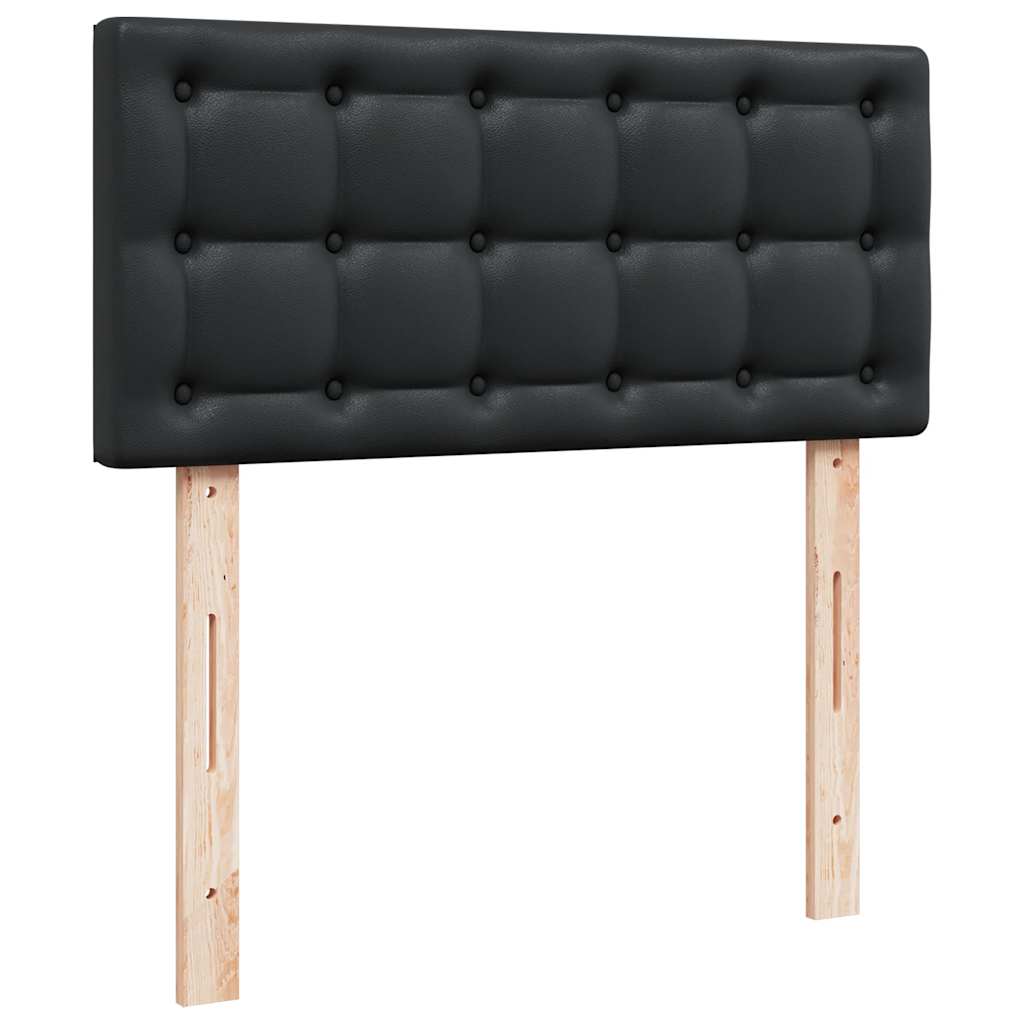 vidaXL Οθωμανικό κρεβάτι με στρώμα Μαύρο 100x200cm Faux Leather