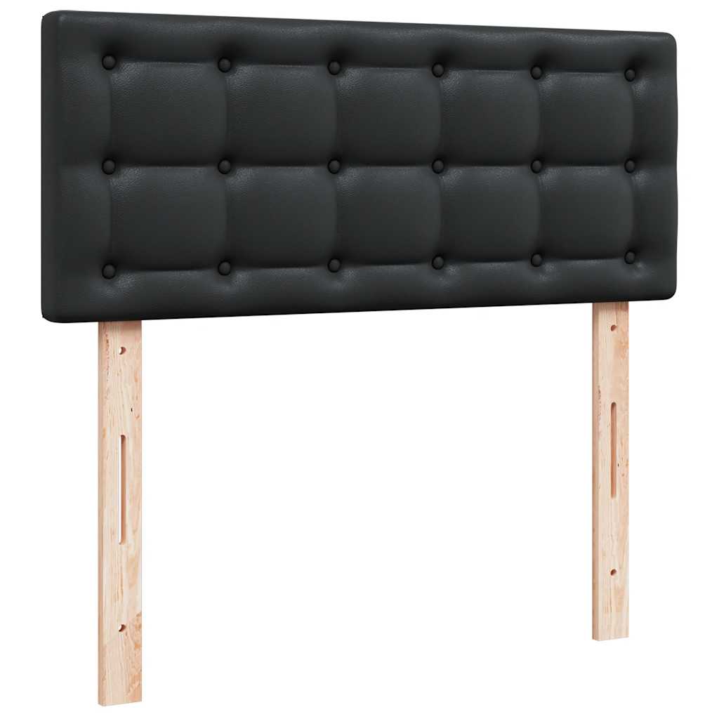 vidaXL Οθωμανικό κρεβάτι με στρώμα Μαύρο 120x190 cm Faux Leather
