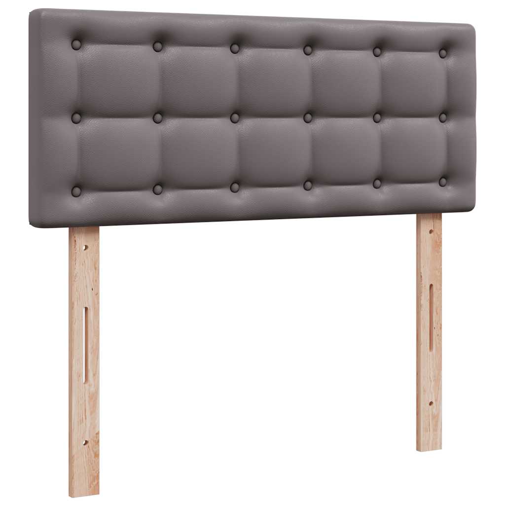 vidaXL Οθωμανικό κρεβάτι με στρώμα Γκρι 120x200cm Faux Leather