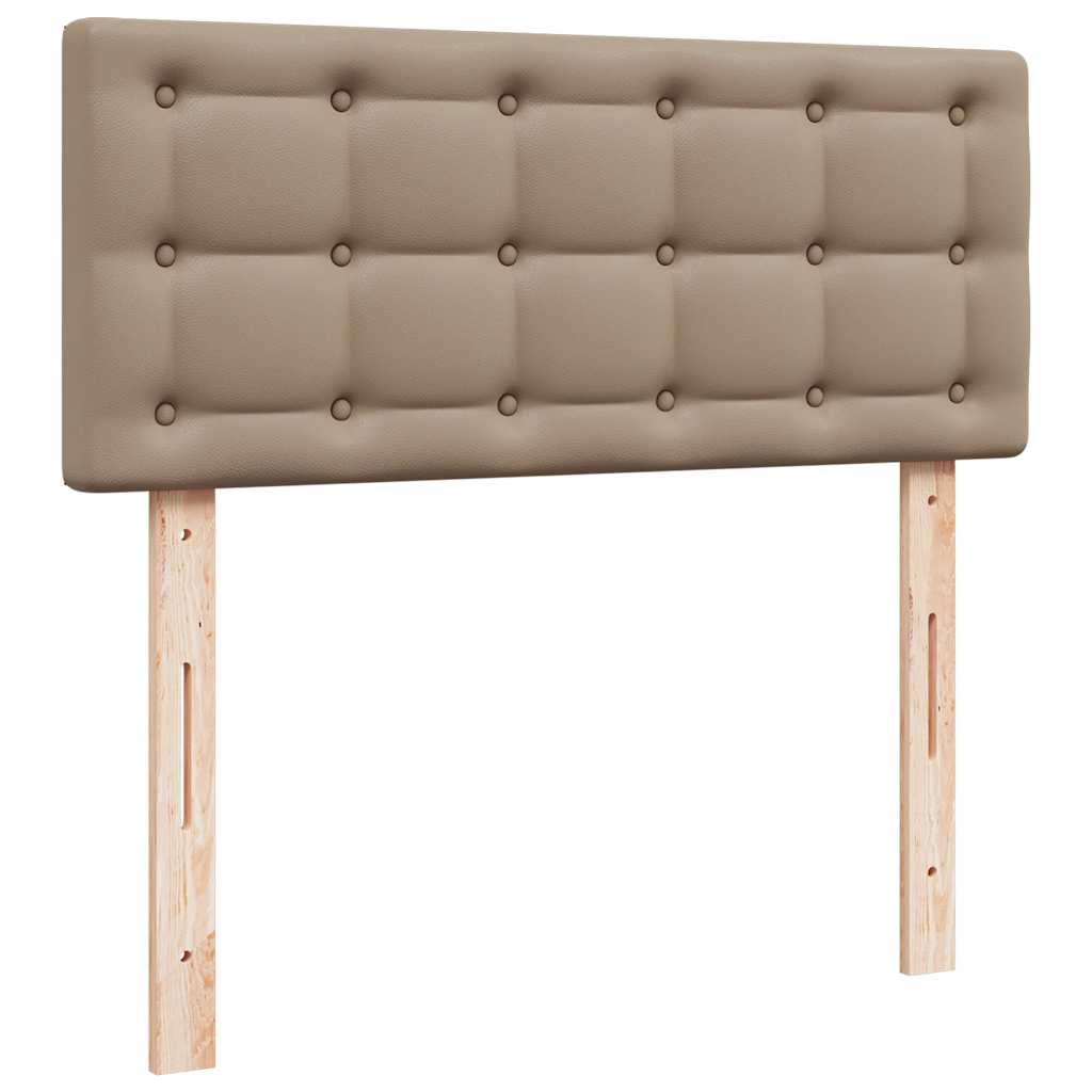 vidaXL Οθωμανικό κρεβάτι με στρώμα Cappucino 120x200cm Faux Leather