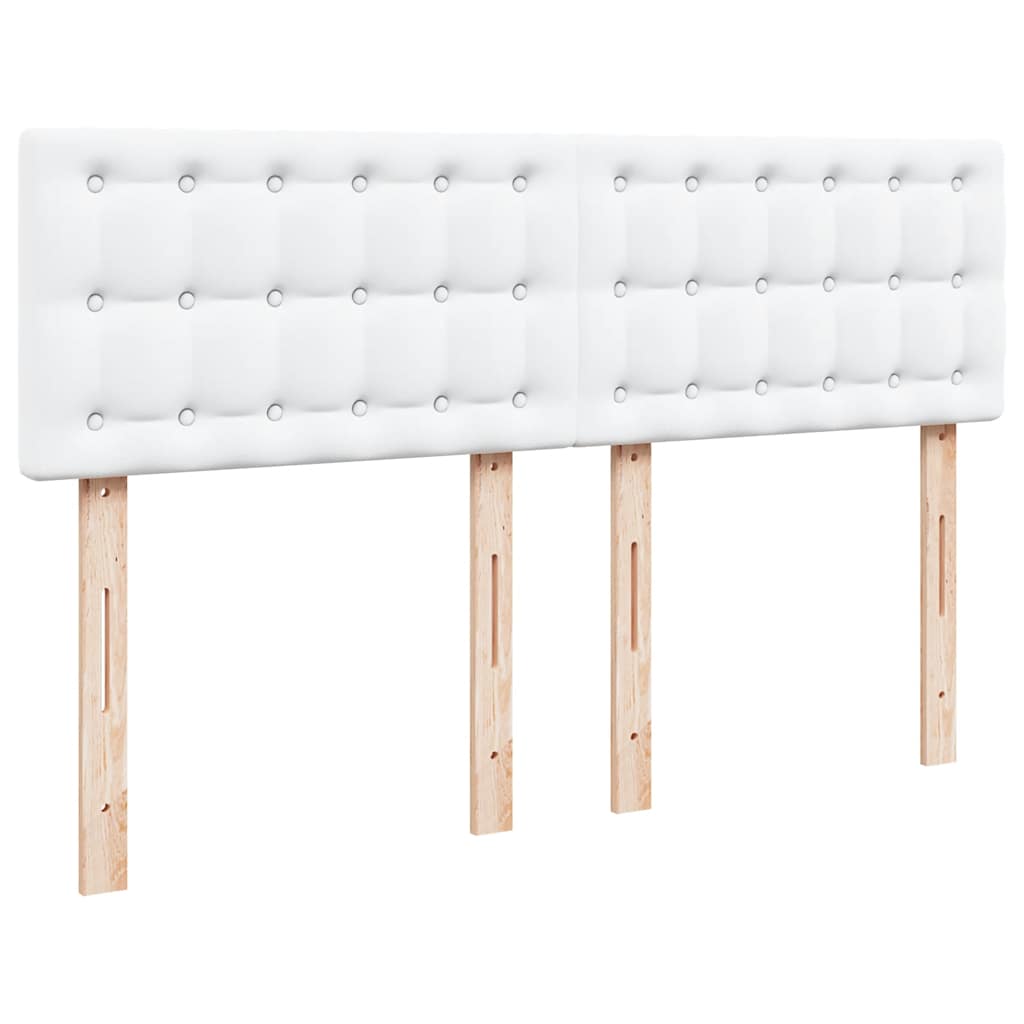 vidaXL Οθωμανικό κρεβάτι με στρώμα Λευκό 140x190cm Faux Leather
