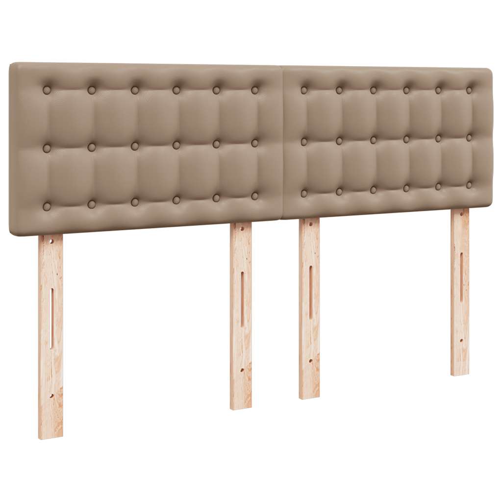 vidaXL Οθωμανικό κρεβάτι με στρώμα Cappucino 140x190cm Faux Leather